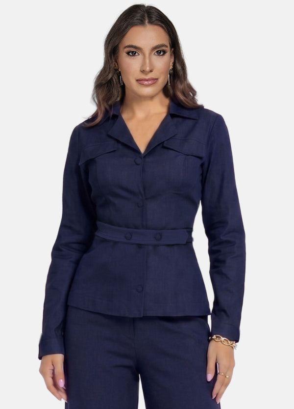 CASACO FEMININO COM CINTO