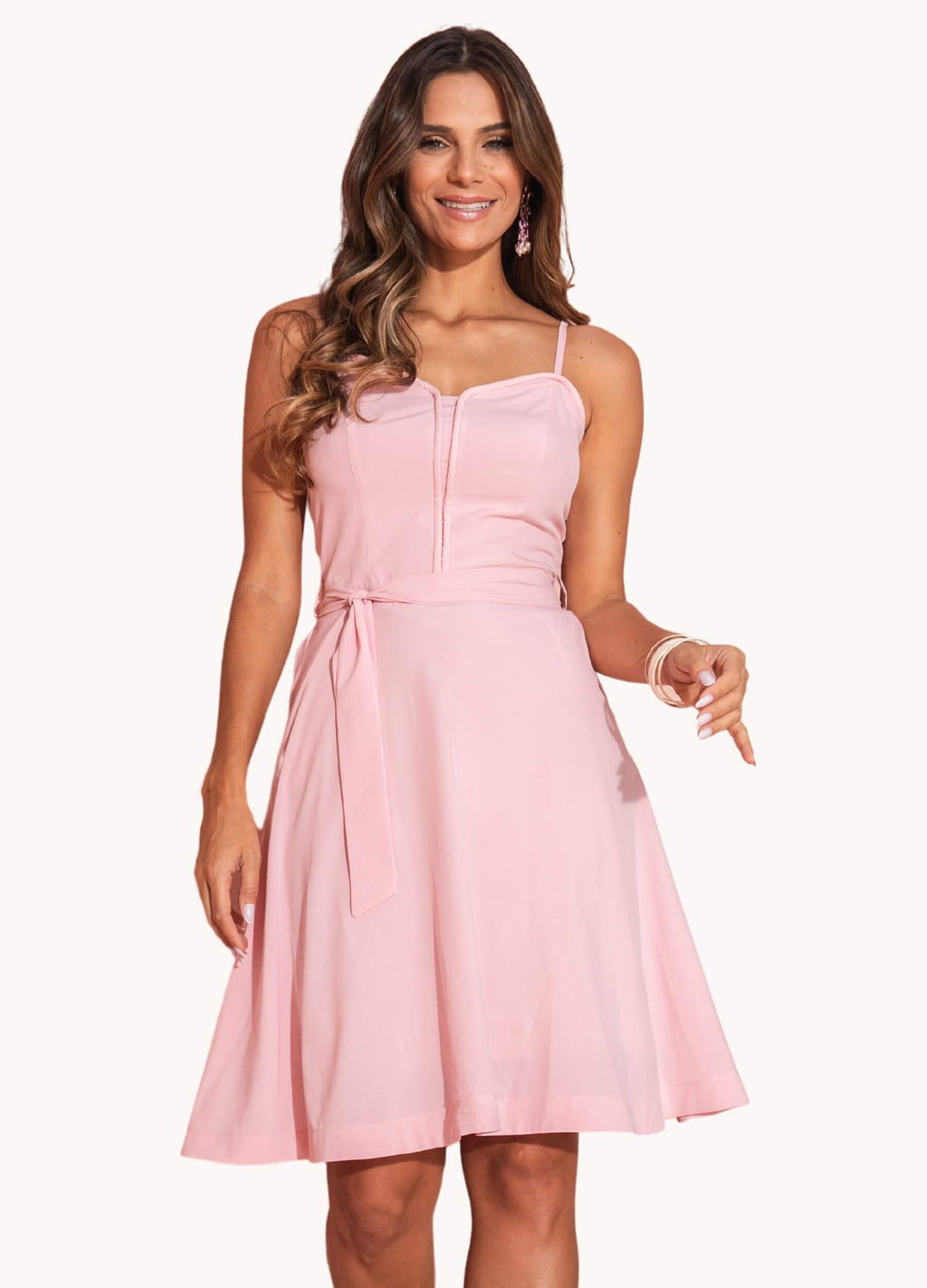 VESTIDO CURTO GODÊ COM CORDÃO