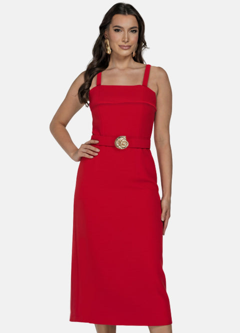 VESTIDO MIDI LAURA C/ PALA E FIVELA OFERTA 24H