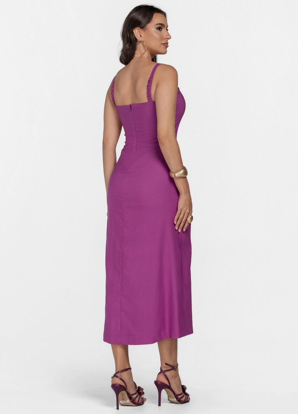 Kit 2 Vestidos Midi - Recortes no Busto + Recortes e Fenda