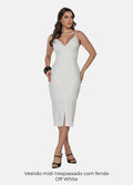 Kit 2 Vestidos Midi - Trespassado com Fenda + Recortes e Abertura no Decote
