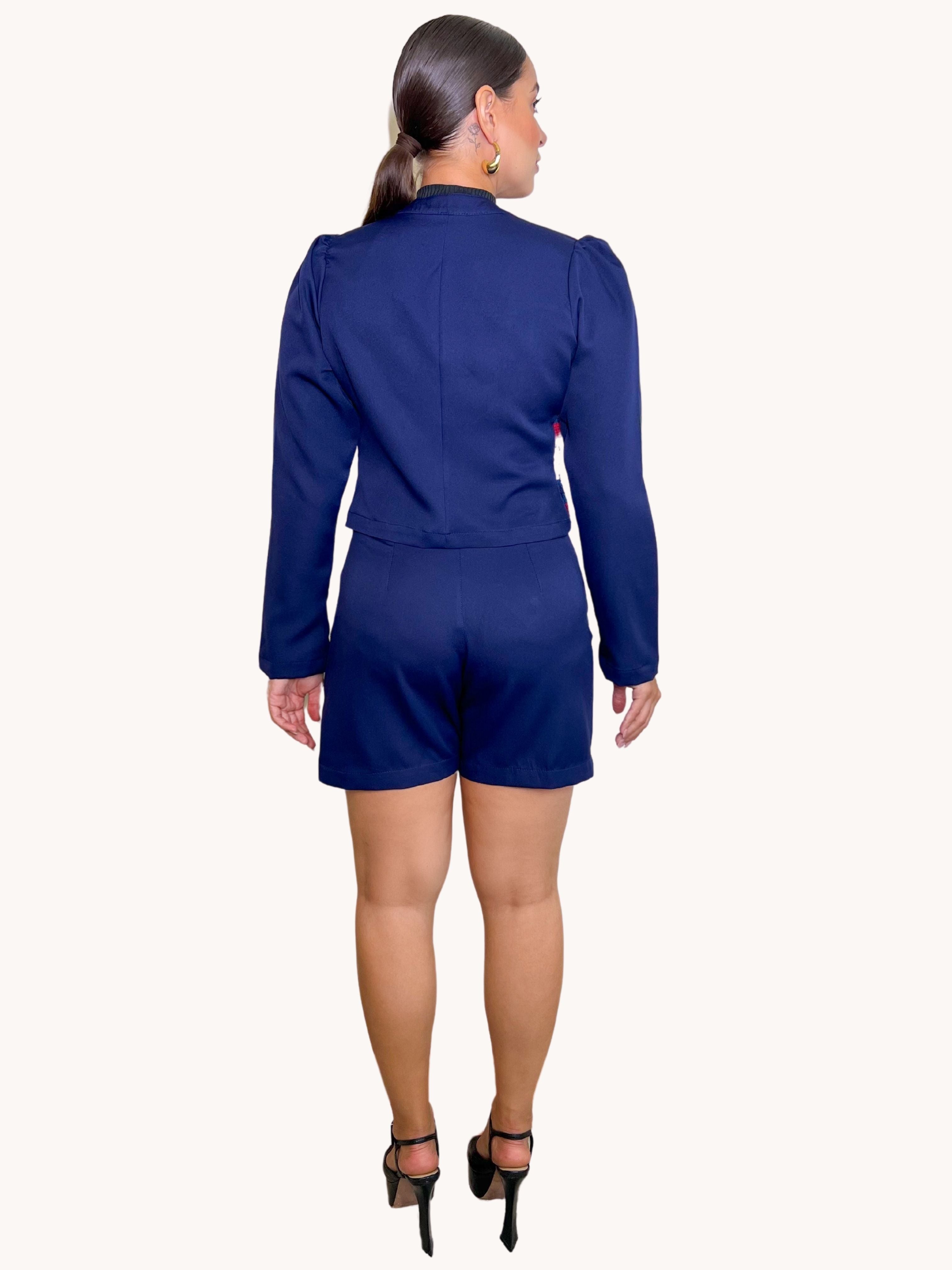 CONJUNTO FEMININO SHORT E CASACO