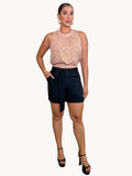 SHORT FEMININO COM FAIXA