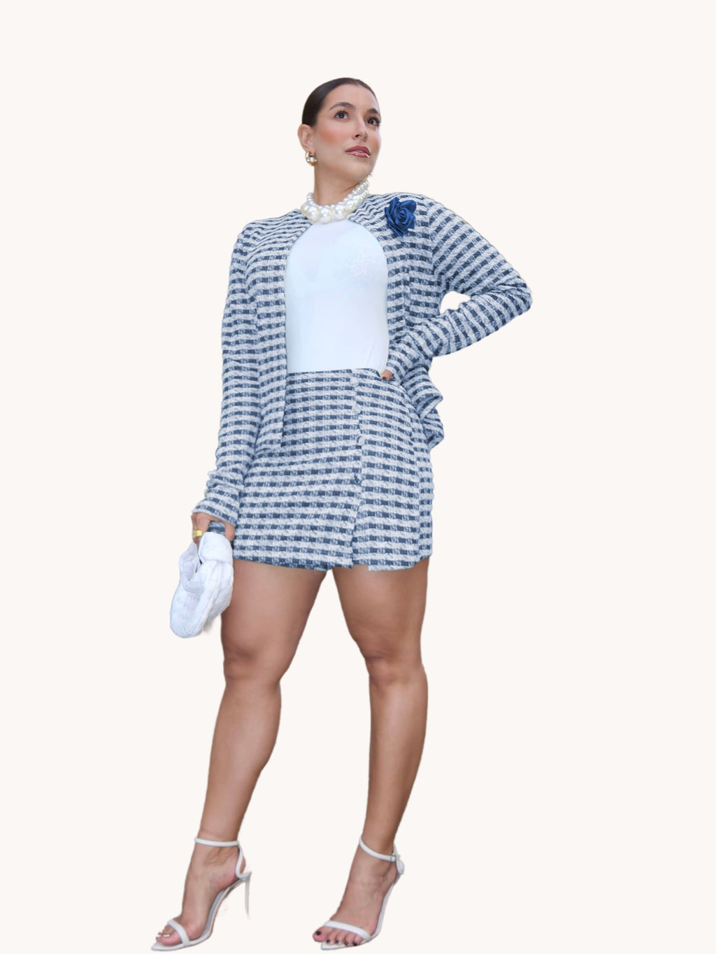 SHORT SAIA JACQUARD XADREZ