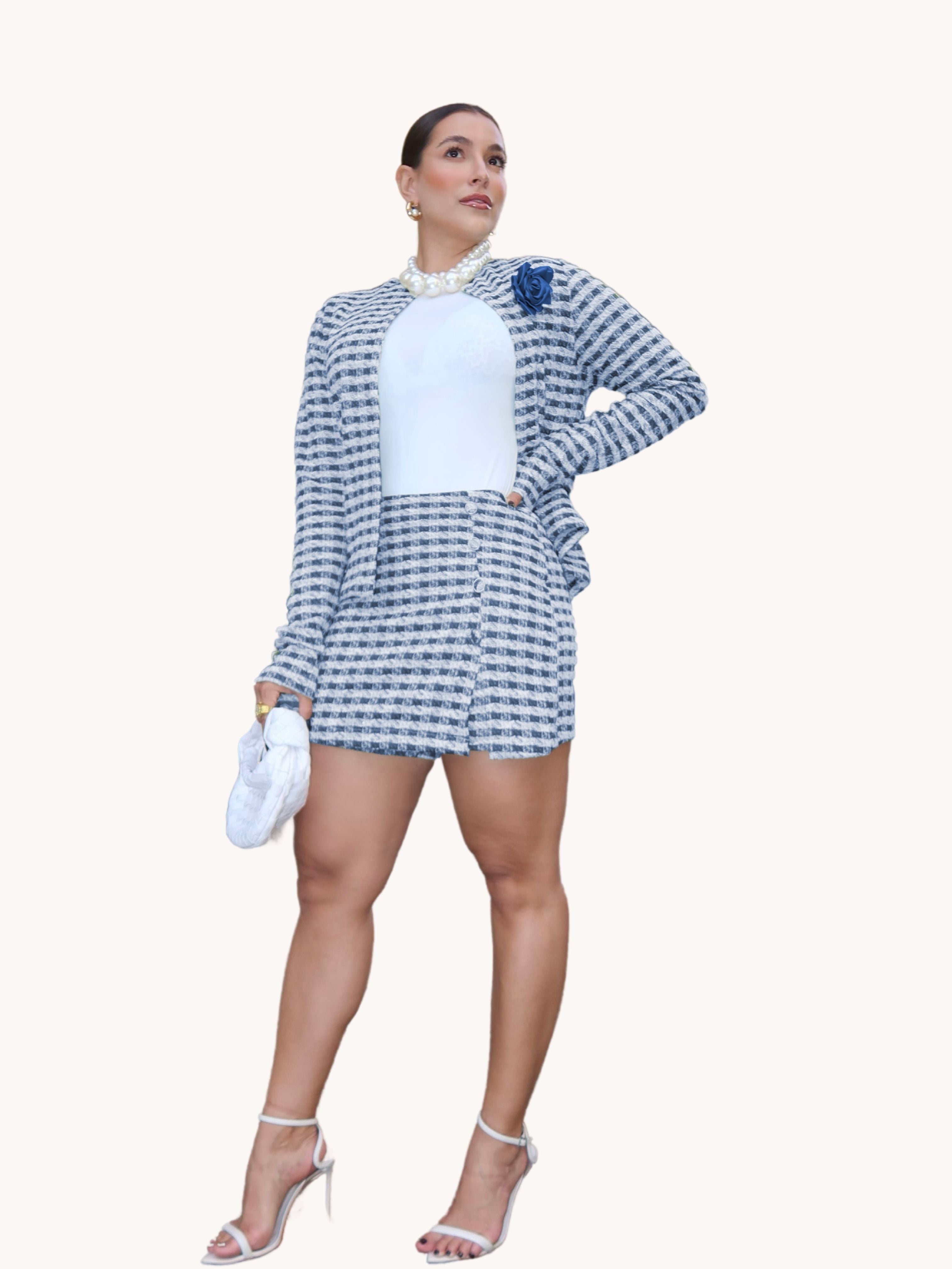 SHORT SAIA JACQUARD XADREZ