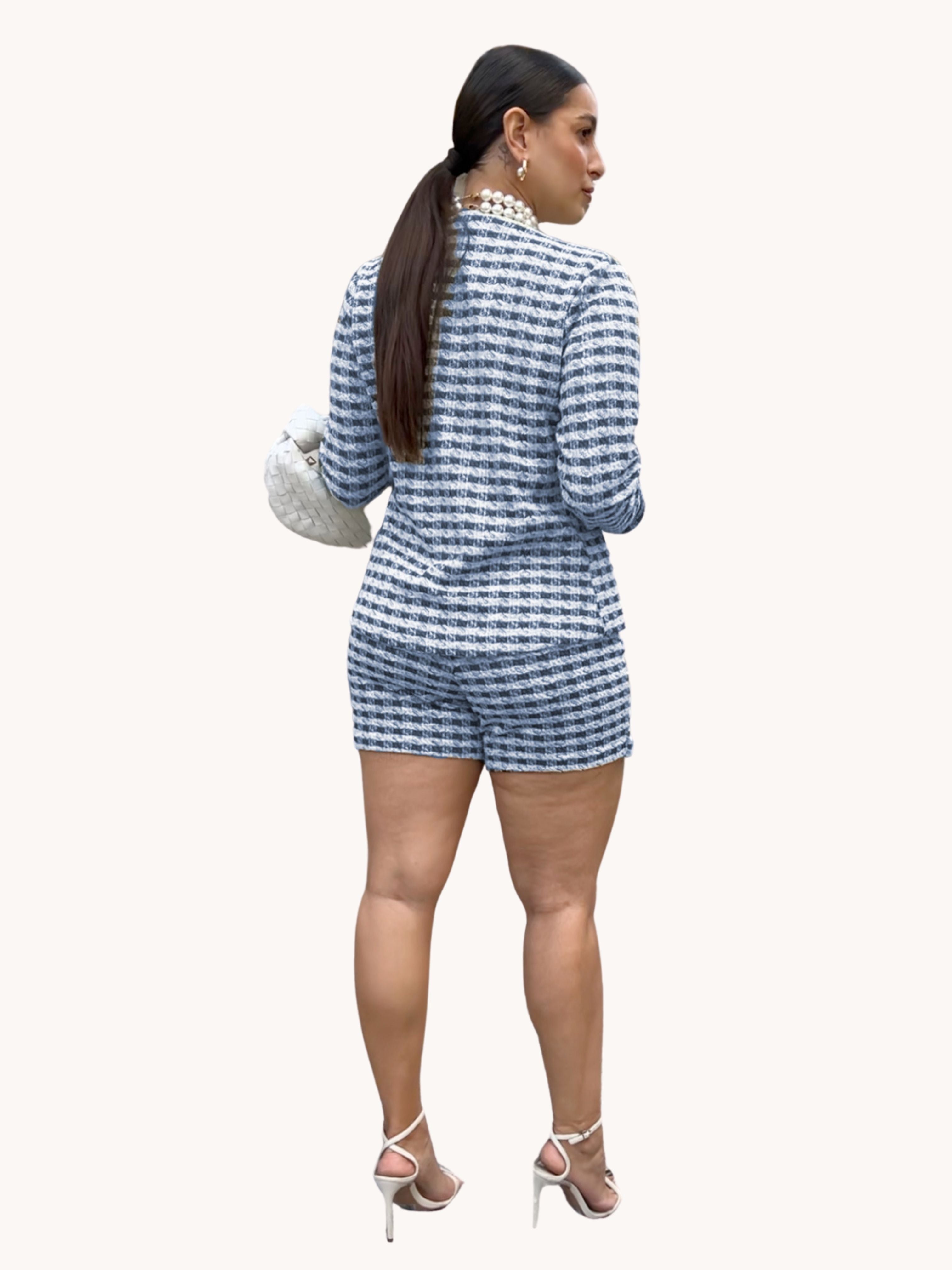 SHORT SAIA JACQUARD XADREZ