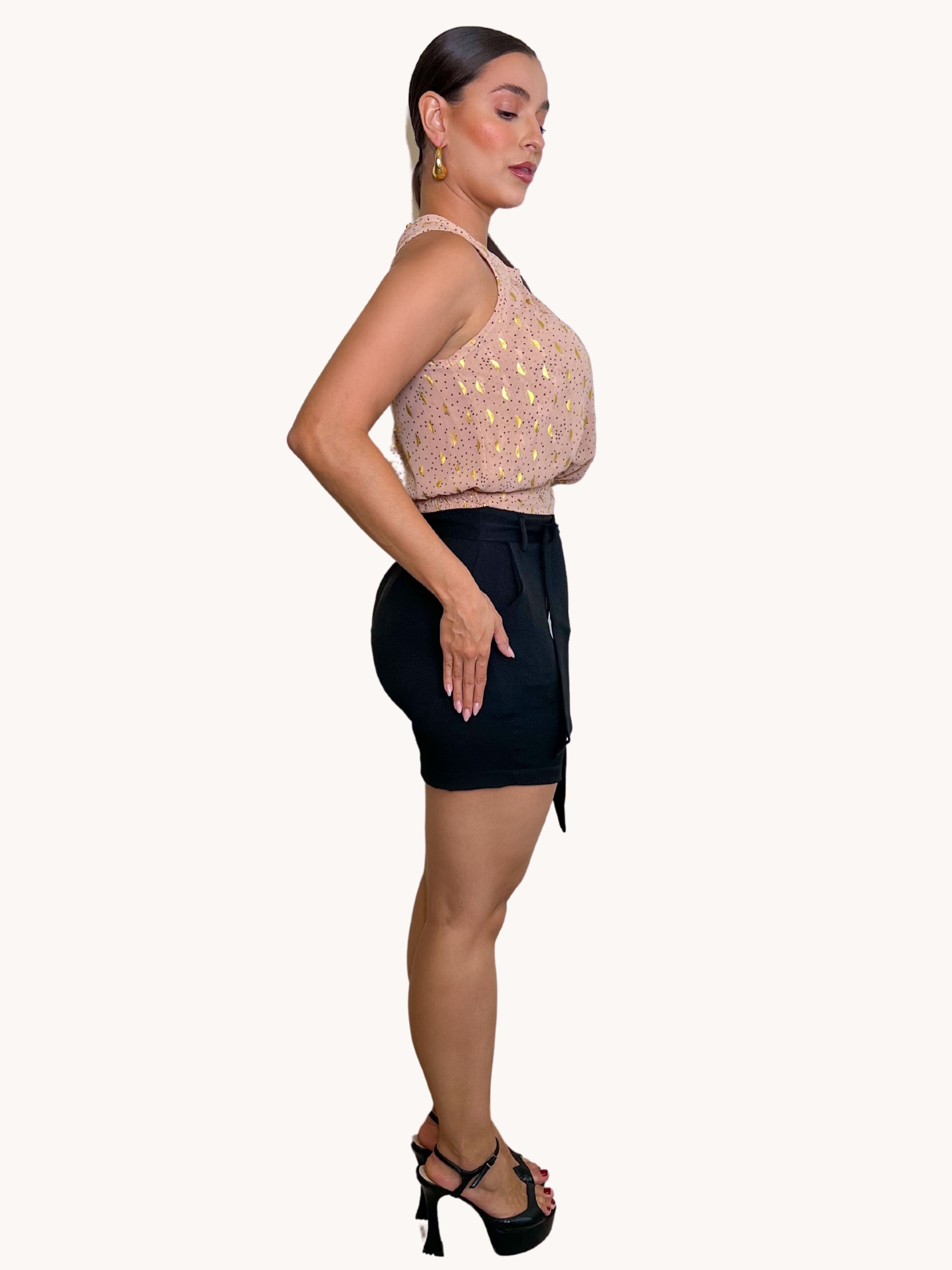 SHORT FEMININO COM FAIXA