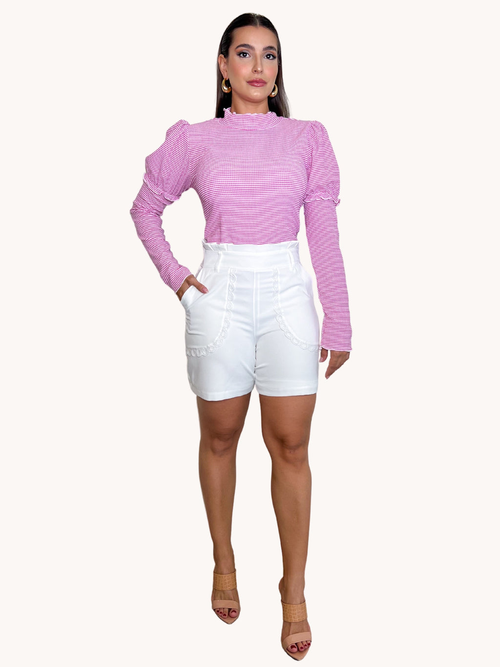 BLUSA FEMININA MANGA LONGA XADREZ