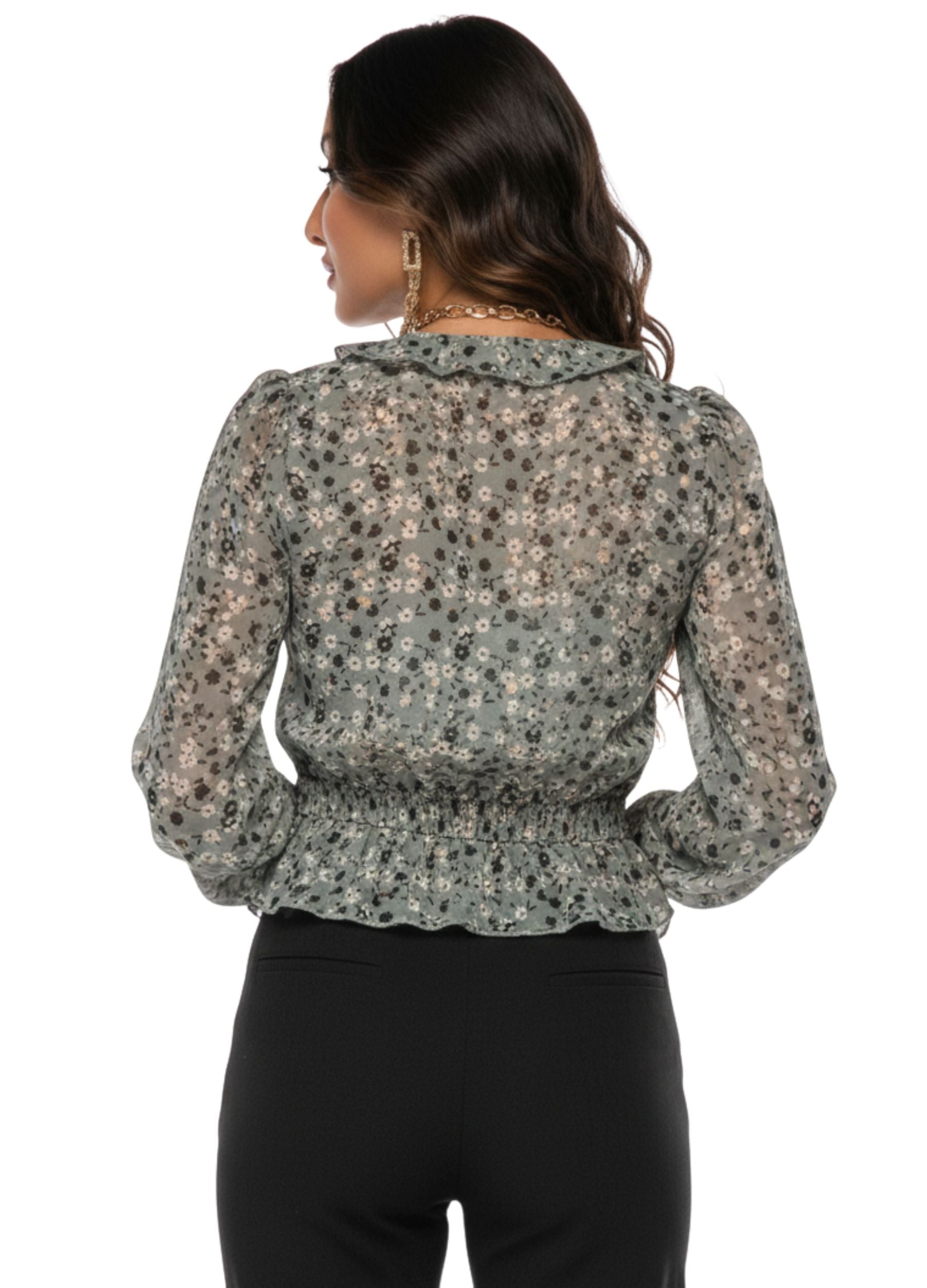 BLUSA C/ BABADO DECOTE