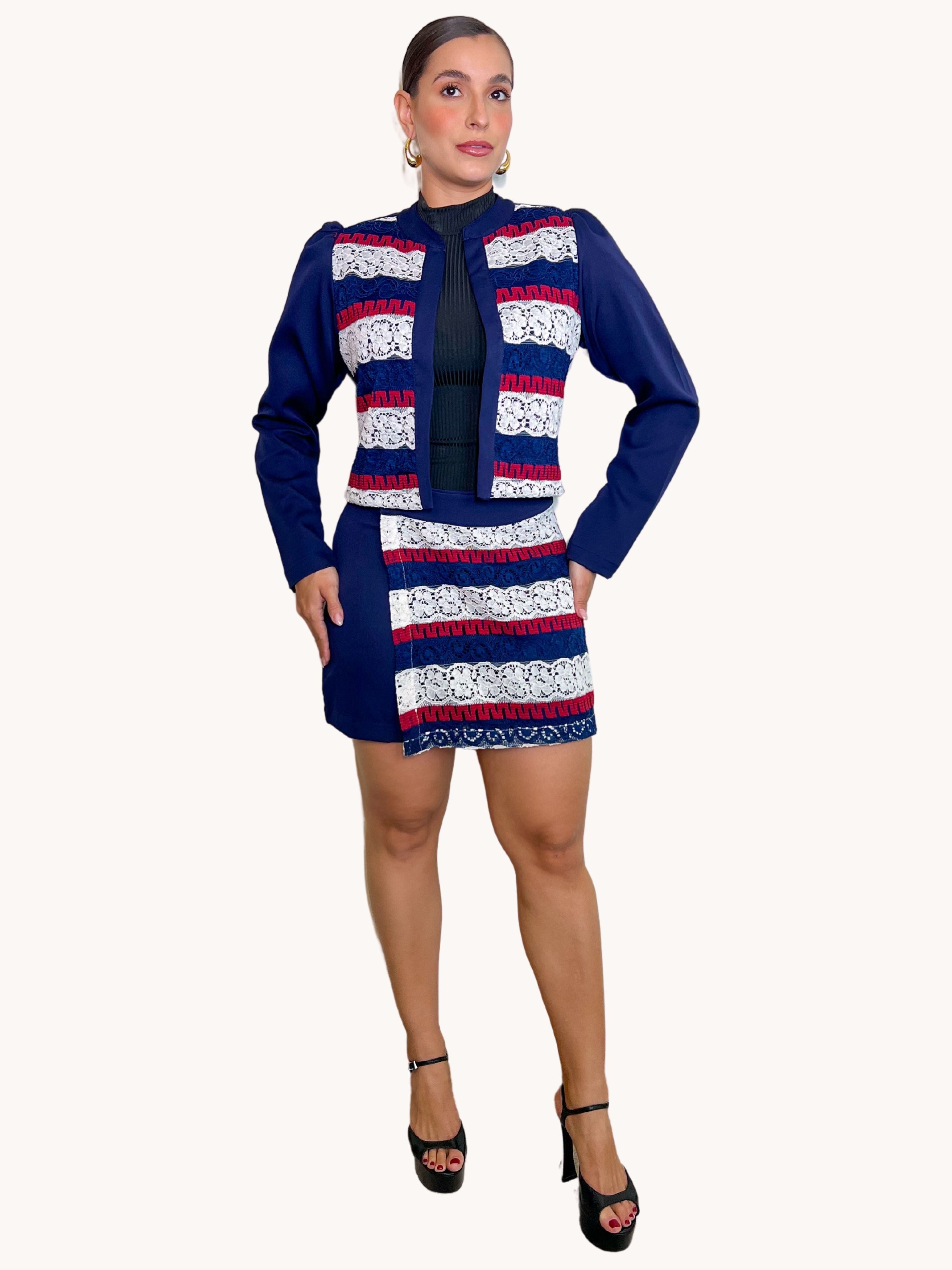 CONJUNTO FEMININO SHORT E CASACO