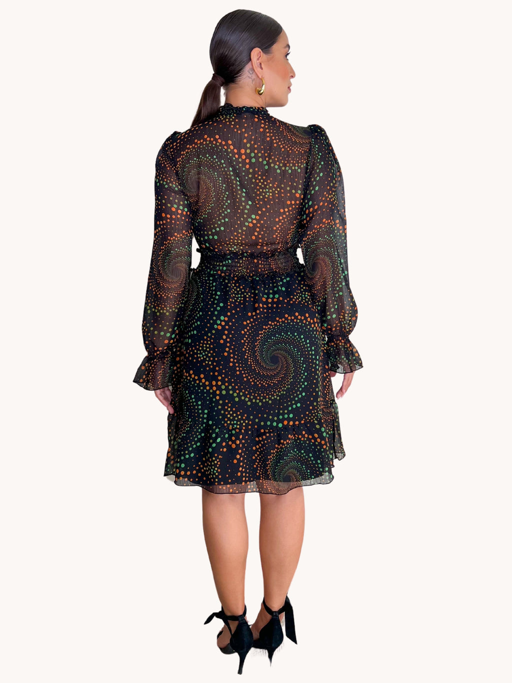 VESTIDO CURTO DE CHIFFON POA