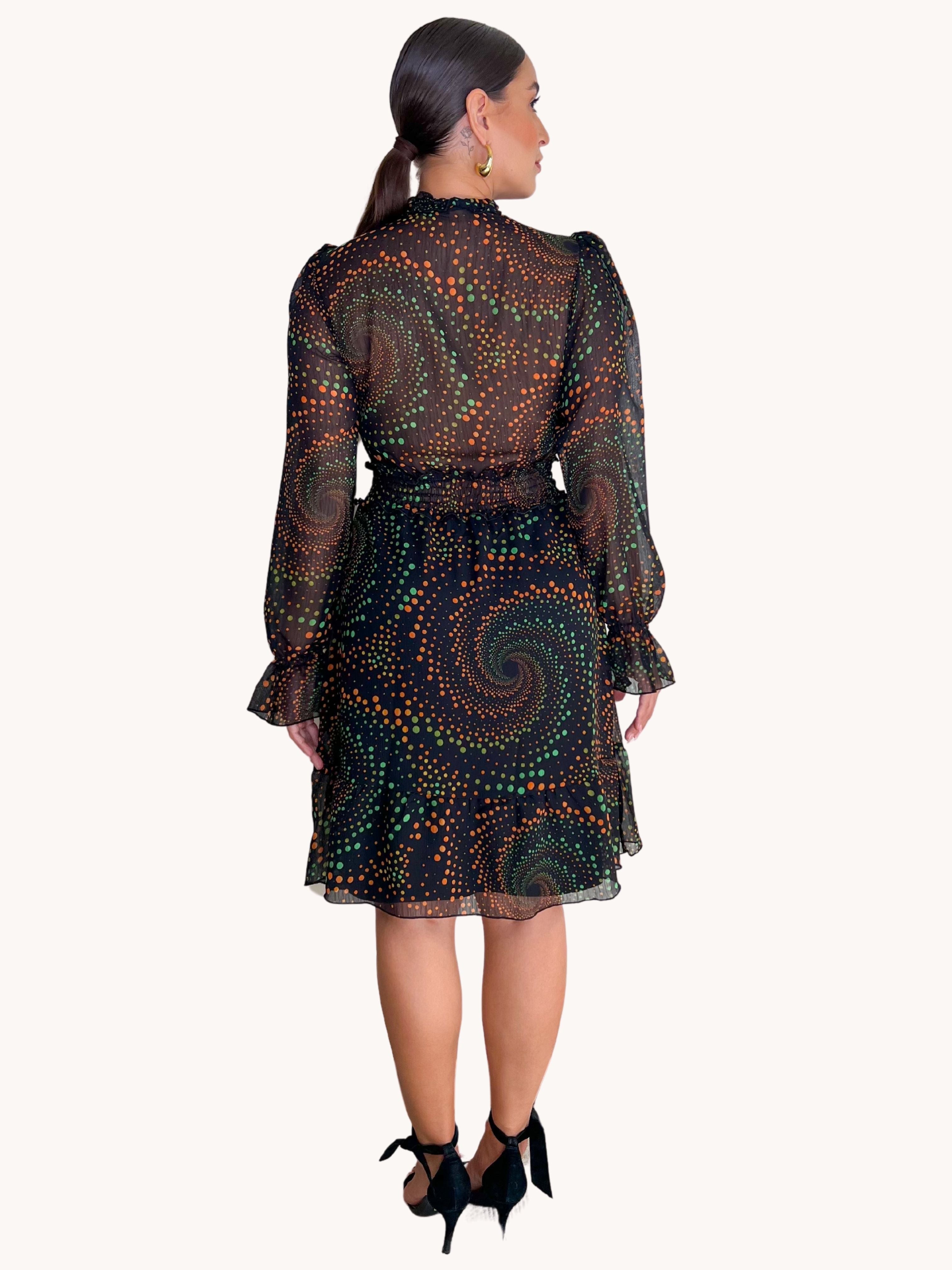 VESTIDO CURTO DE CHIFFON POA