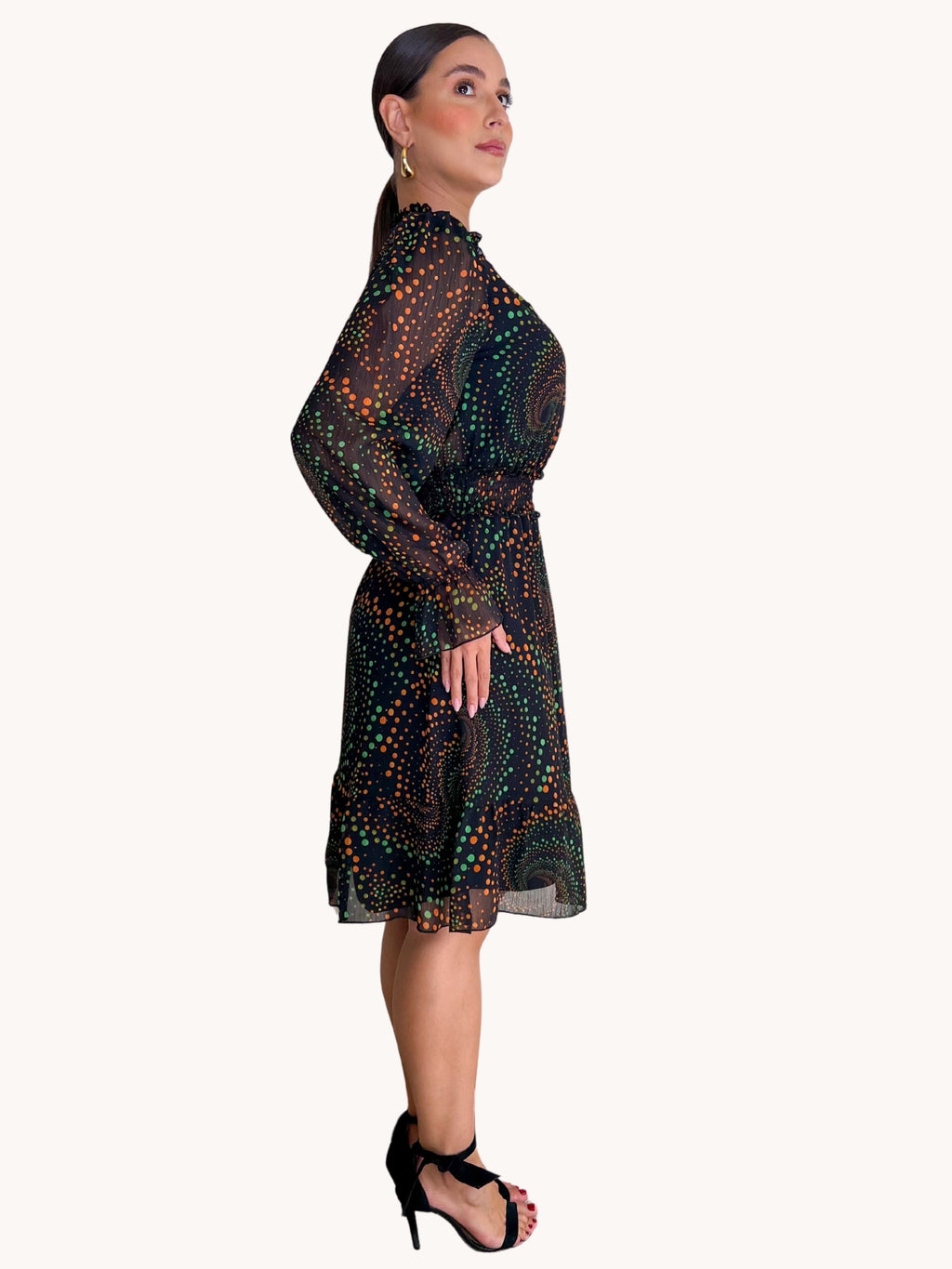 VESTIDO CURTO DE CHIFFON POA