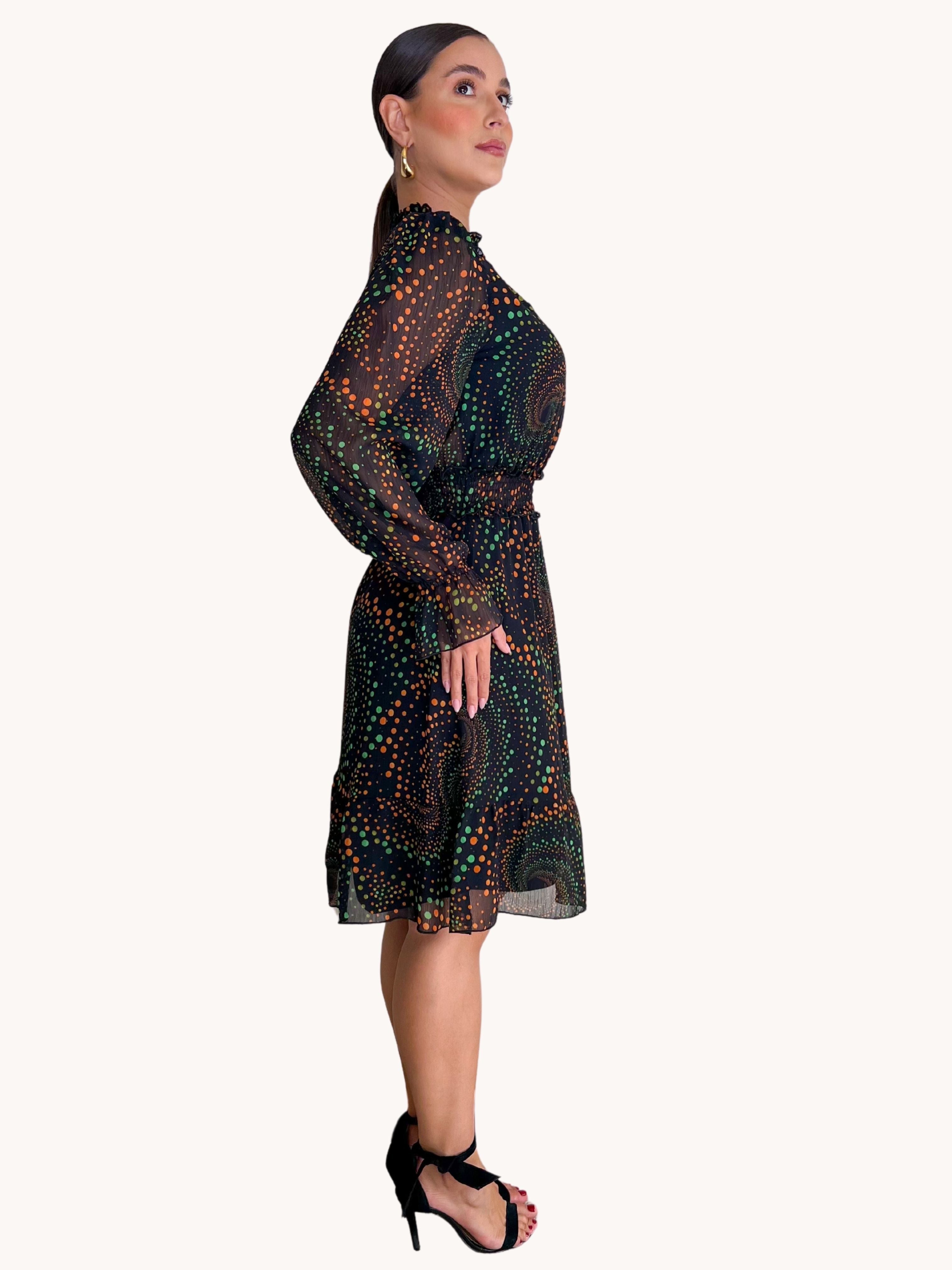 VESTIDO CURTO DE CHIFFON POA