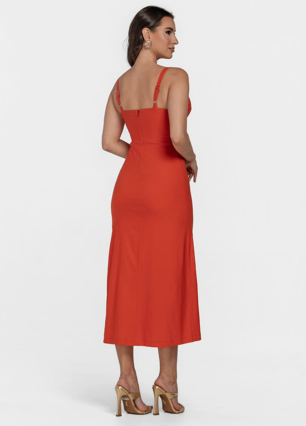 Kit 2 Vestidos Midi - Recortes no Busto + Recortes e Fenda