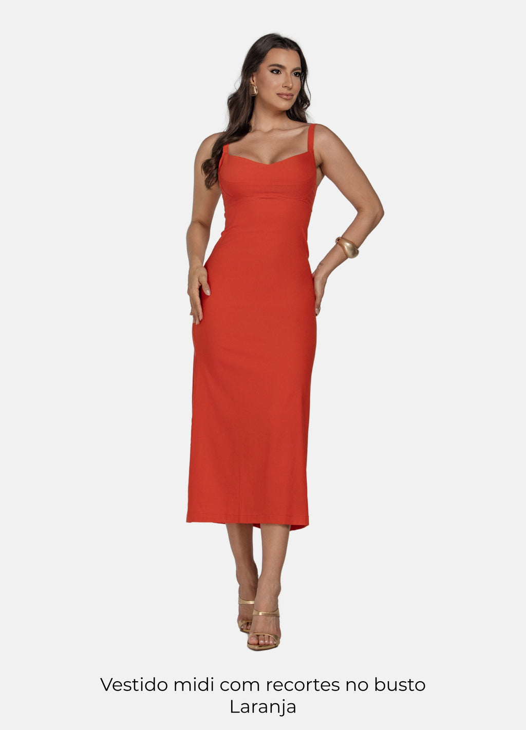 Kit 2 Vestidos Midi - Recortes no Busto + Recortes e Fenda
