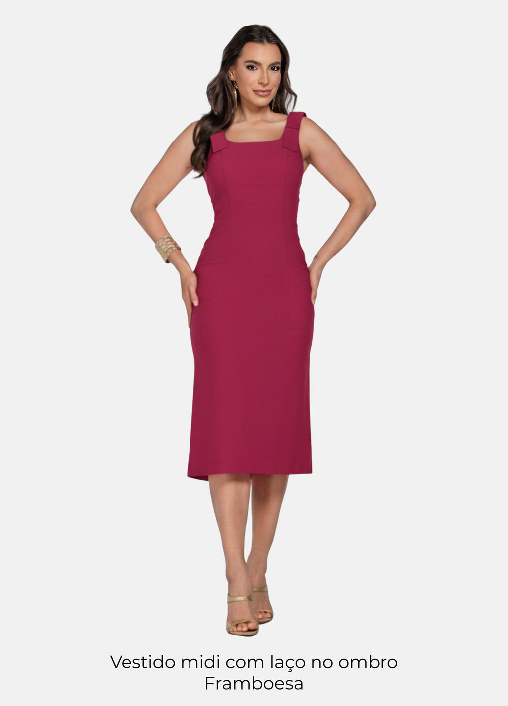 Kit 2 Vestidos Midi - Laço no Ombro + Detalhe em X e Bolso