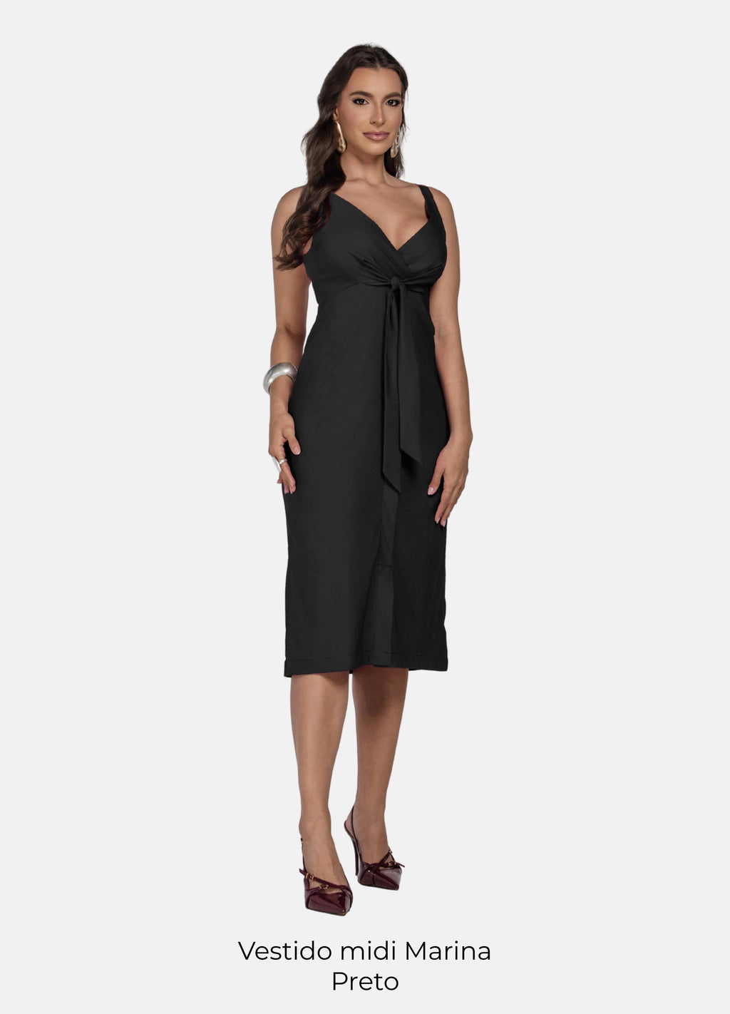 Kit 2 Vestidos Midi - Marina + Julia com Amarração