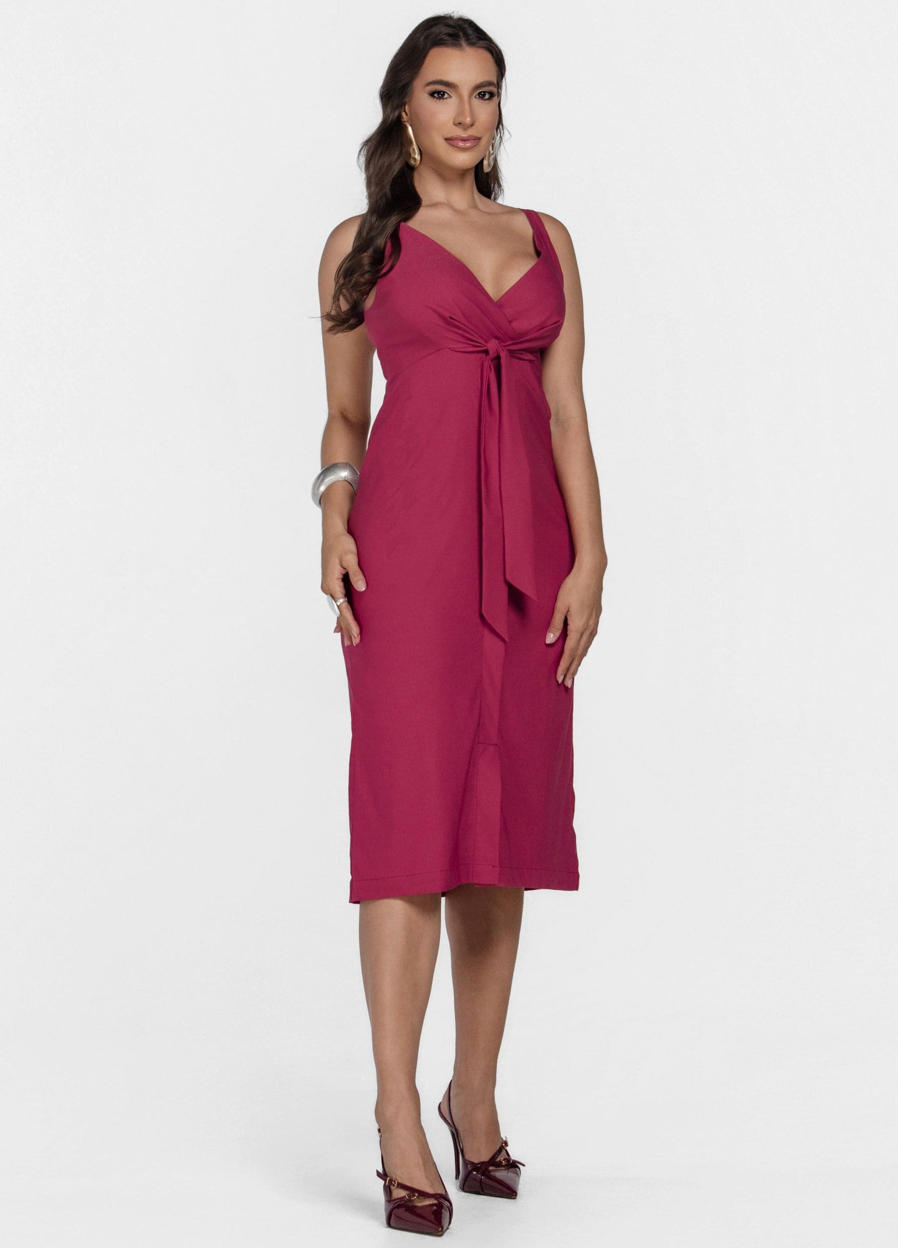 Kit 2 Vestidos Midi - Marina + Julia com Amarração