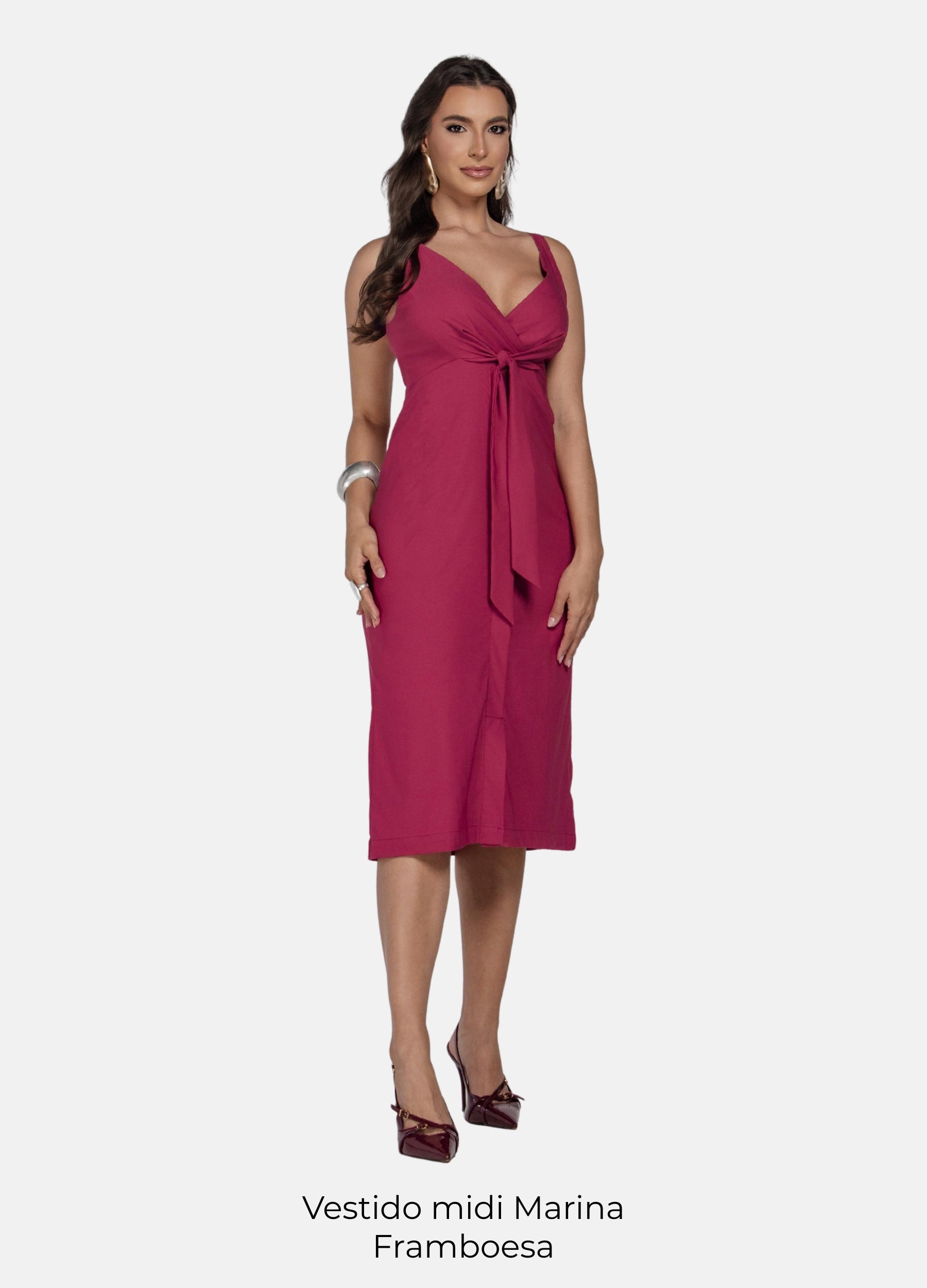 Kit 2 Vestidos Midi - Marina + Julia com Amarração