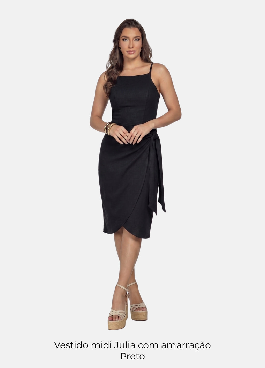 Kit 2 Vestidos Midi - Marina + Julia com Amarração