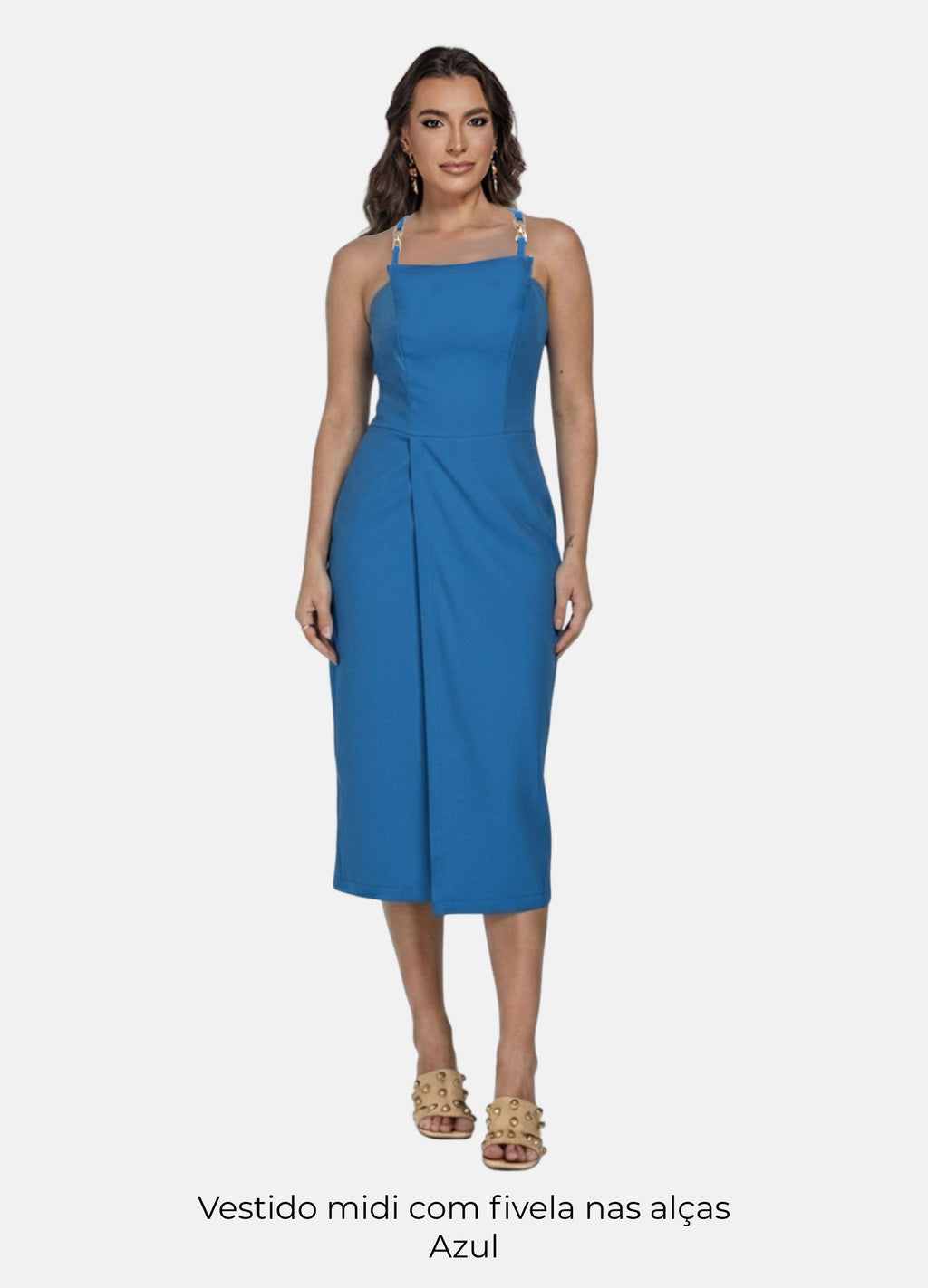Kit 2 Vestidos Midi - Fivela nas Alças + Flávia com Fivela