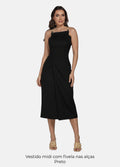Kit 2 Vestidos Midi - Laura c/ Pala e Fivela + Fivela nas Alças