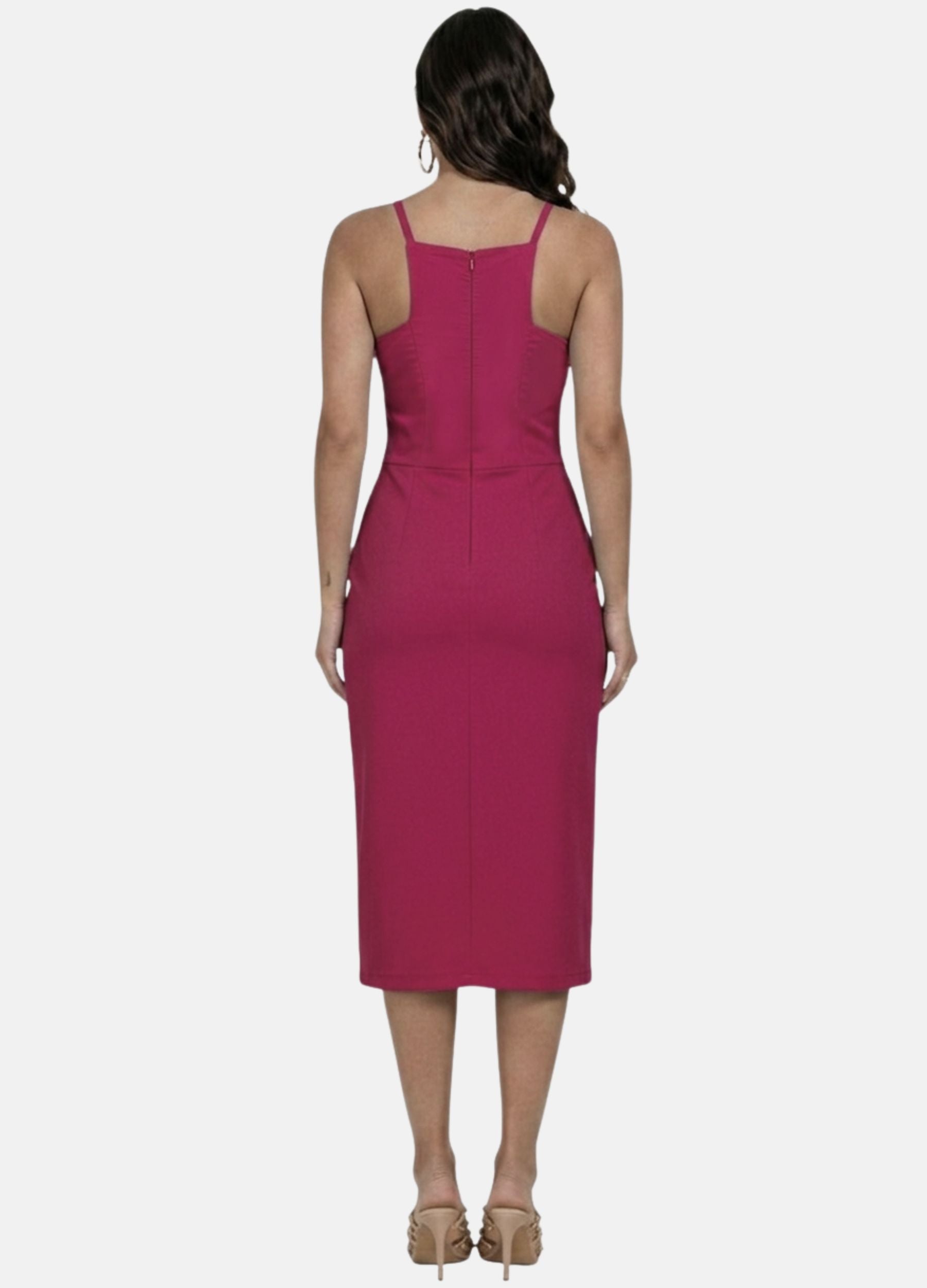 Kit 2 Vestidos Midi - Laura c/ Pala e Fivela + Fivela nas Alças