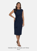 Kit 2 Vestidos Midi Canelado - Gola Alta com Argola + Midi com Faixa