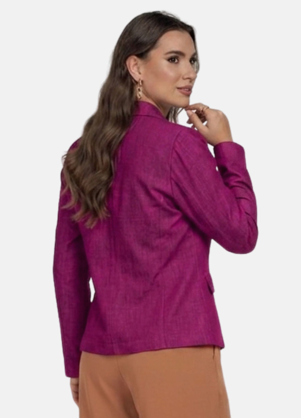 BLAZER FEMININO DE LINHO COM BOTÕES