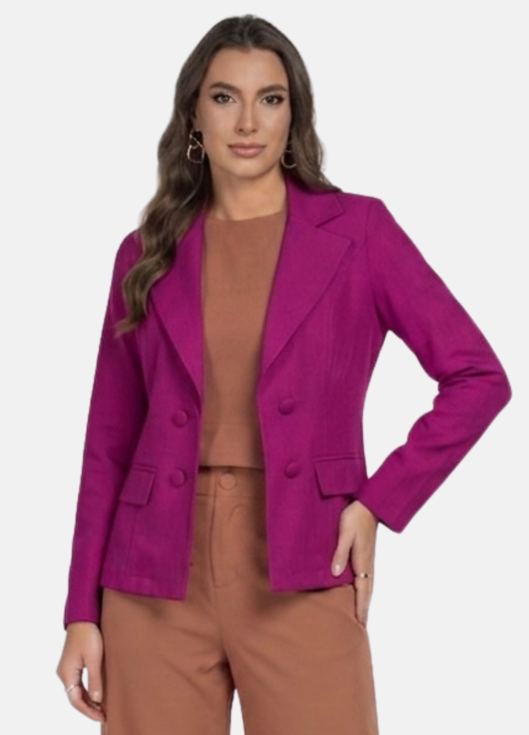 BLAZER FEMININO DE LINHO COM BOTÕES