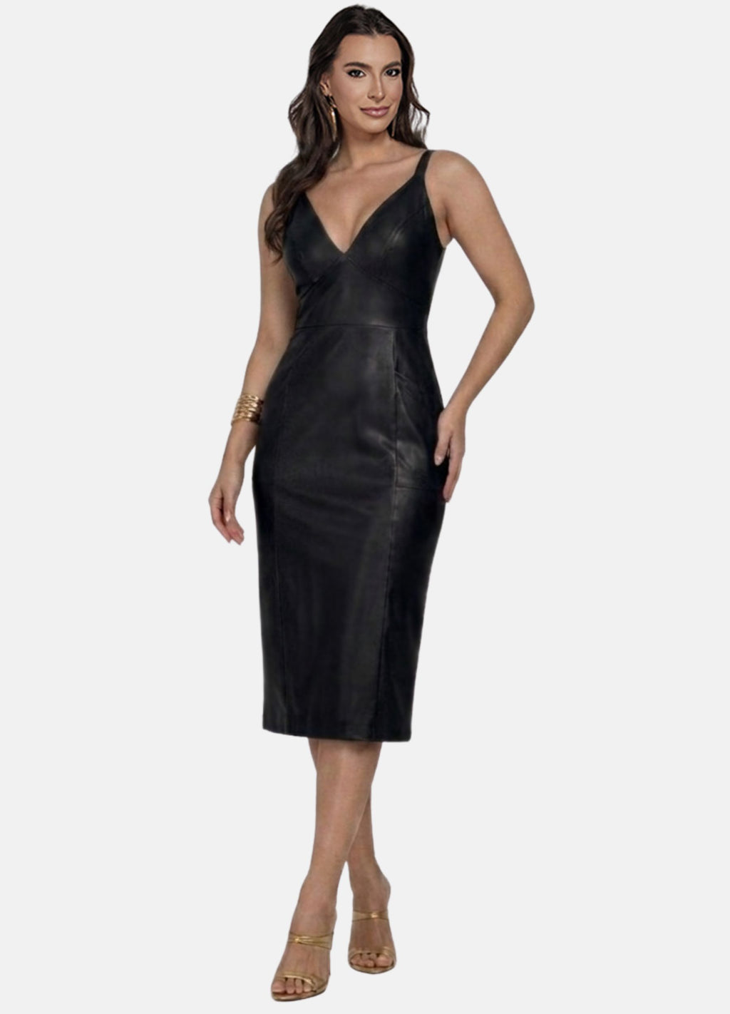 VESTIDO MIDI DE CIRRE COM BOLSOS