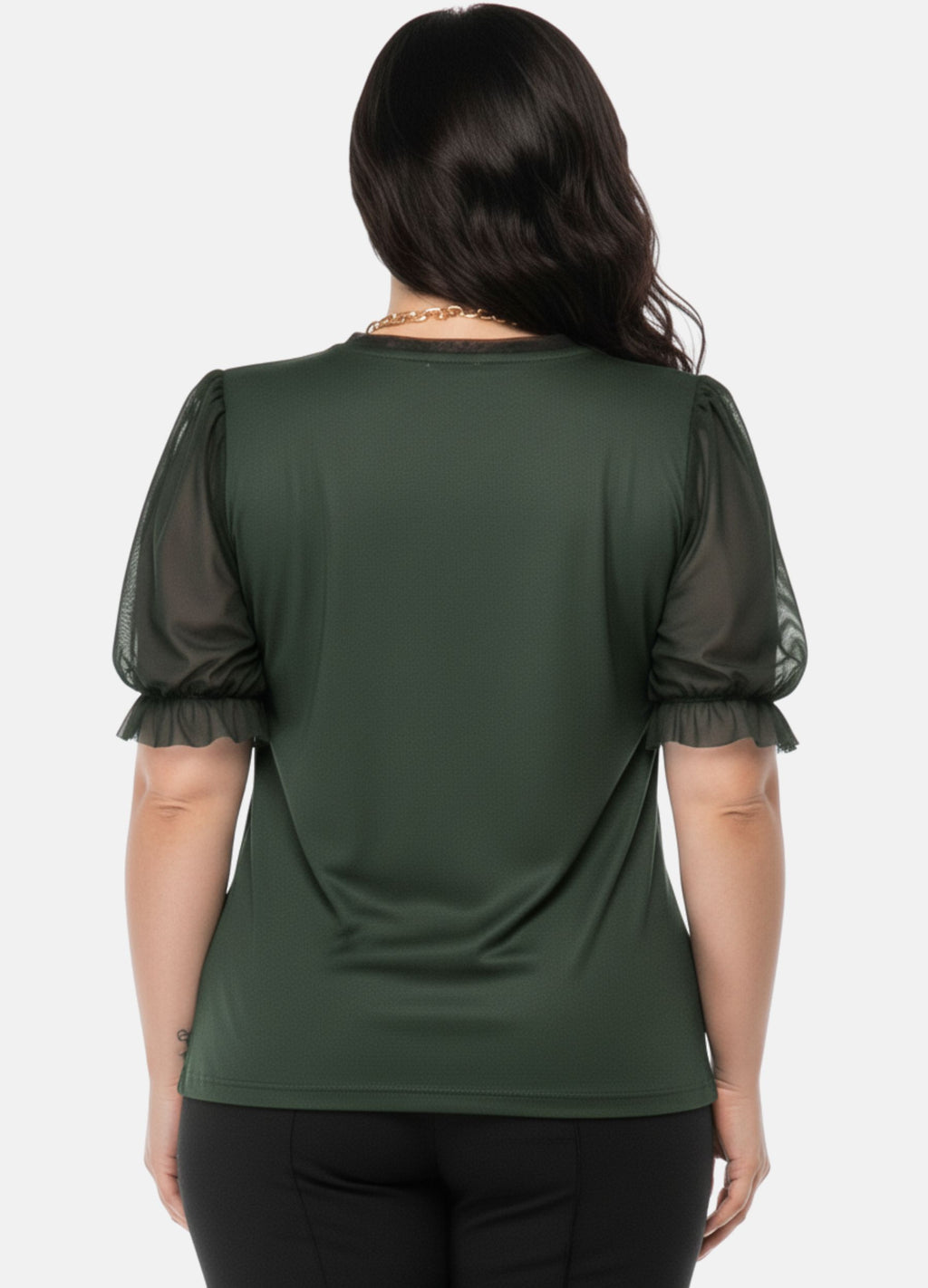 T-SHIRT C/ MANGA DE TULE