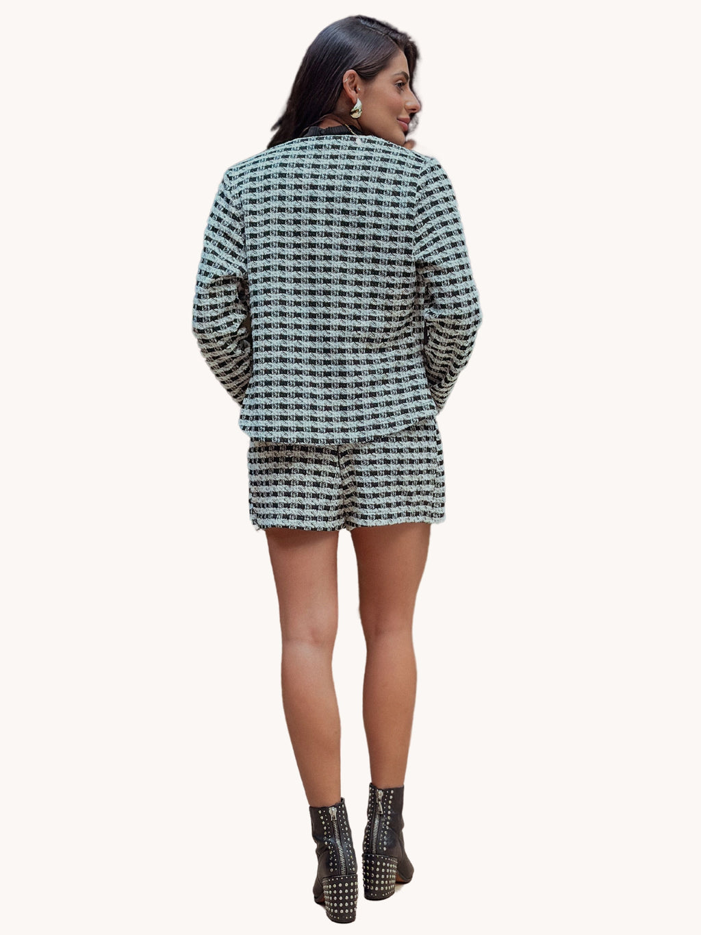 SHORT SAIA JACQUARD XADREZ