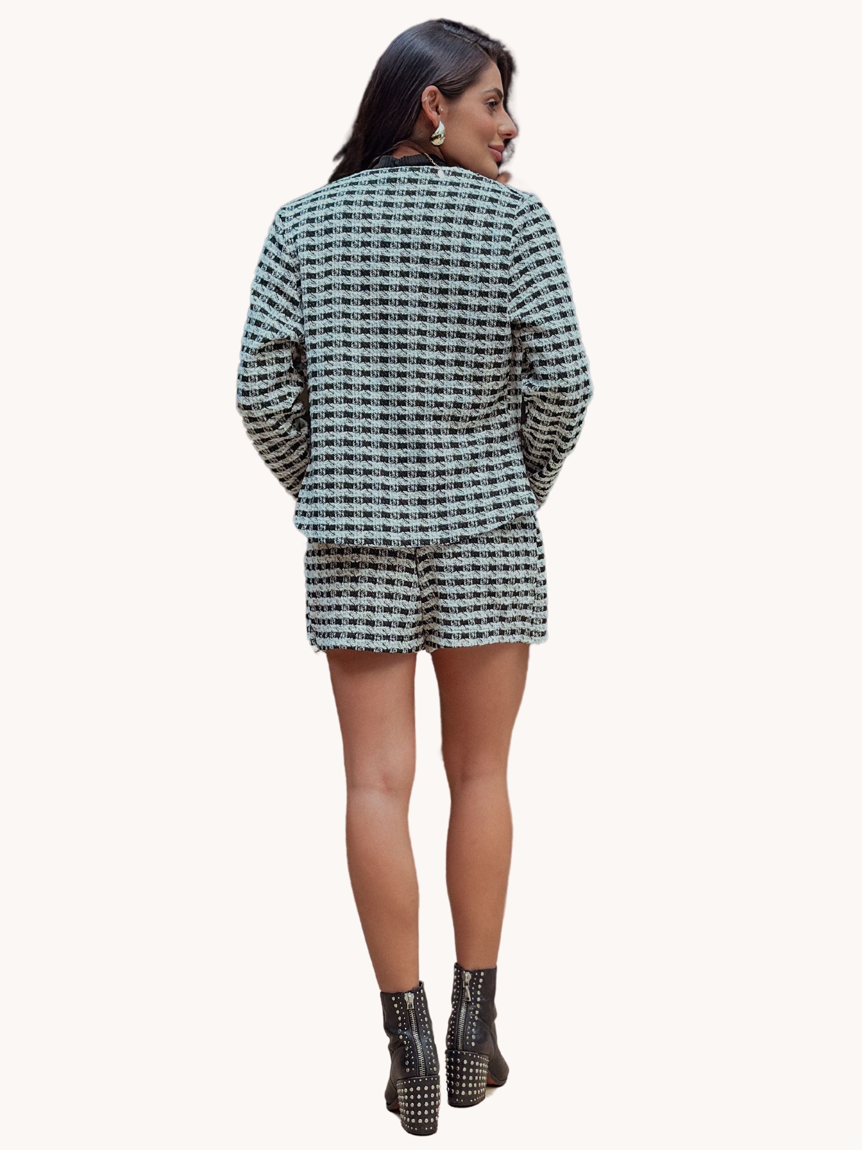 SHORT SAIA JACQUARD XADREZ