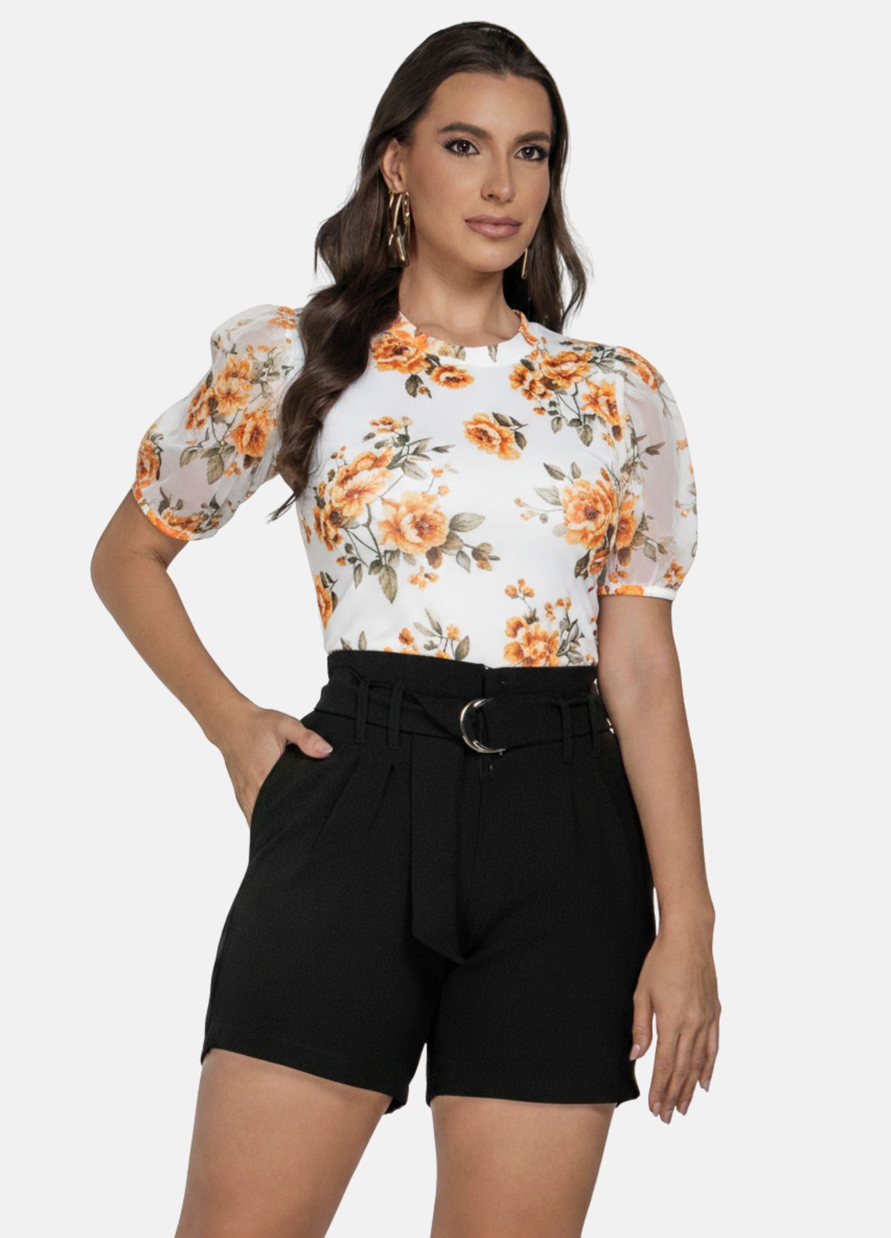 T-SHIRT FEMININA COM ESTAMPA
