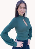 BLUSA CANELADA COM GOTA