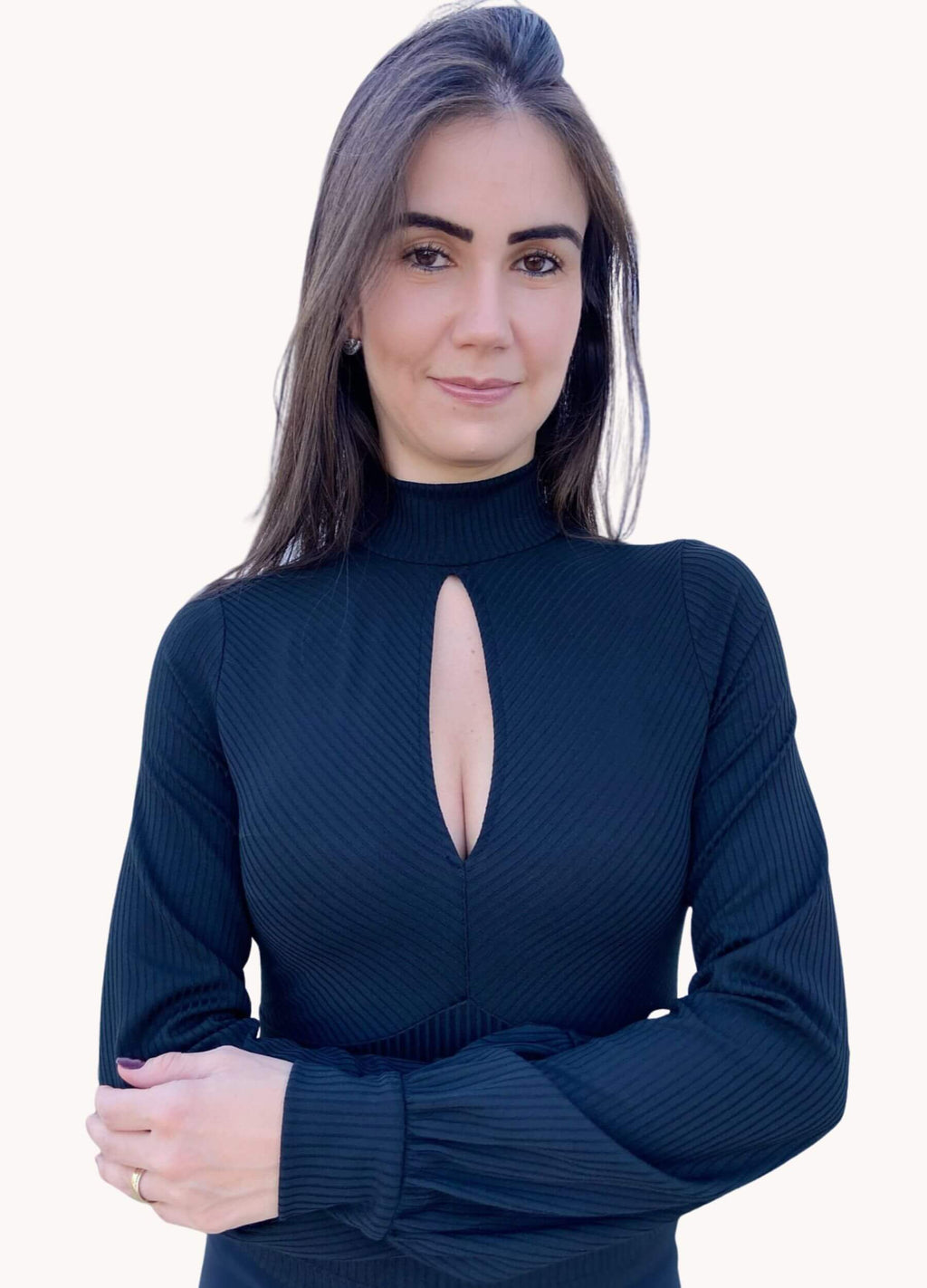 BLUSA CANELADA COM GOTA