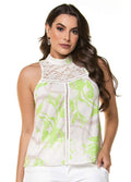 BLUSA COM RECORTE EM RENDA