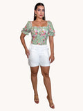 BLUSA FEMININA SUBLIMADA COM TRANÇADO