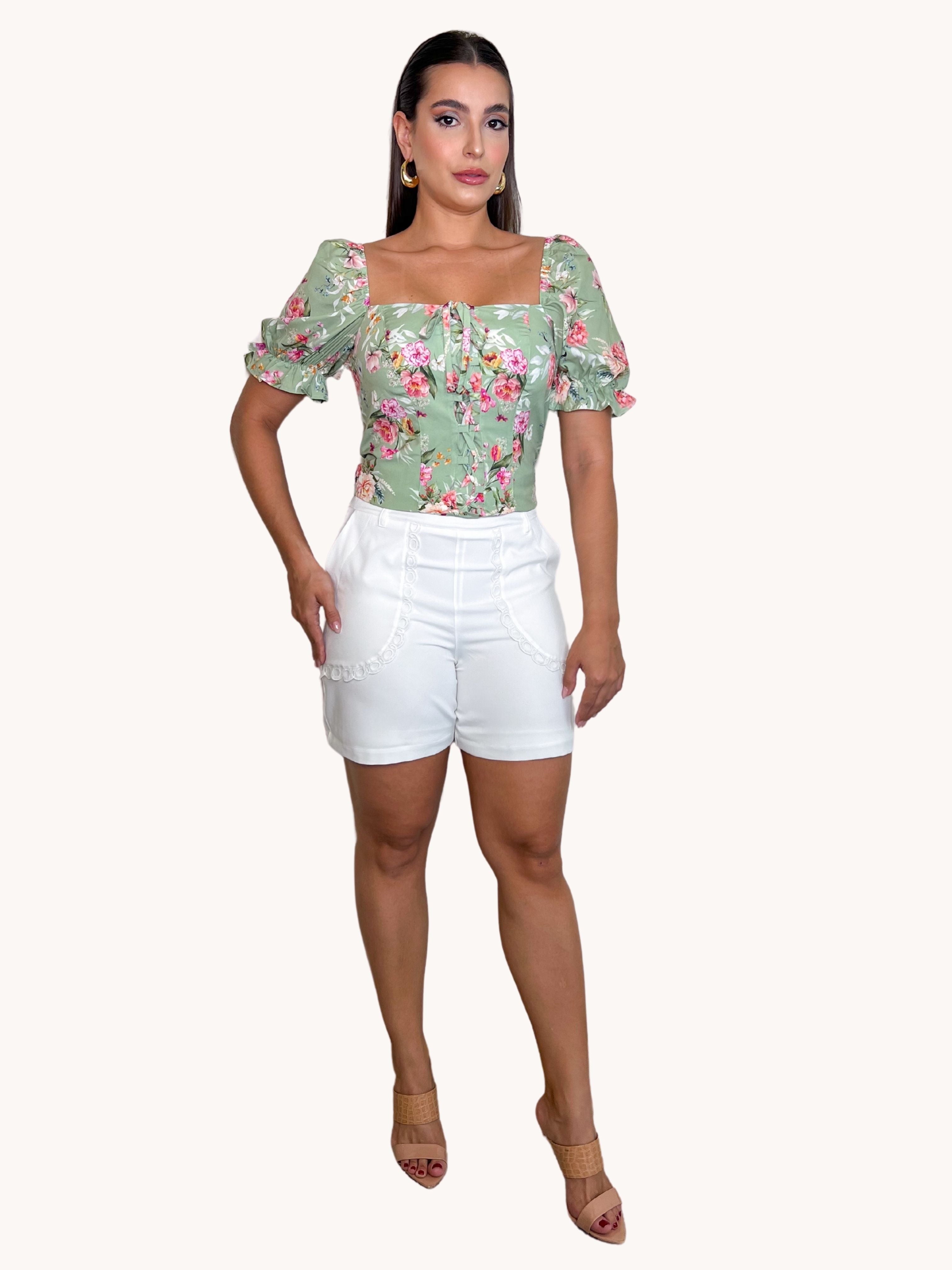 BLUSA FEMININA SUBLIMADA COM TRANÇADO