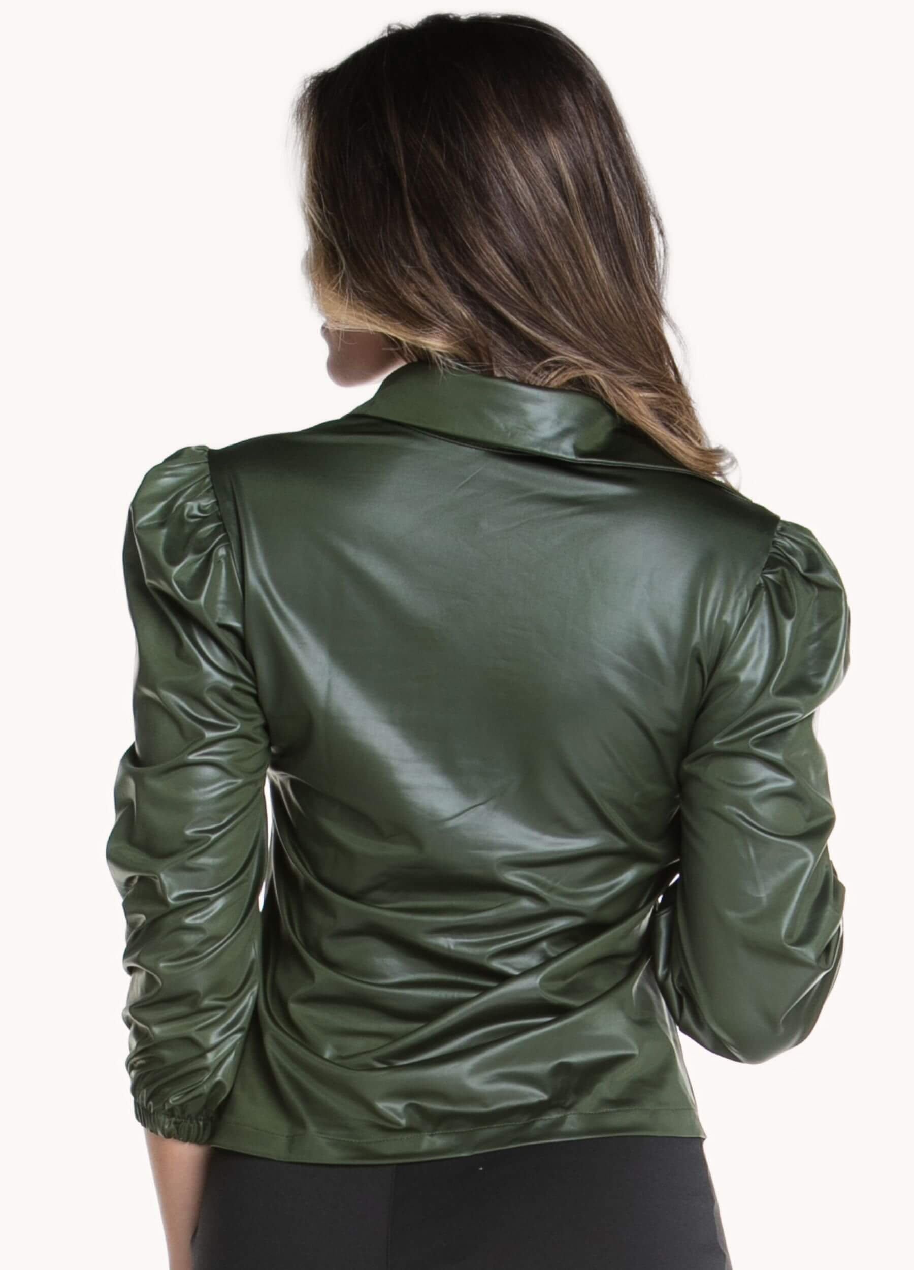 CAMISA FEMININA CIRRÊ COM ELÁSTICO NO PUNHO