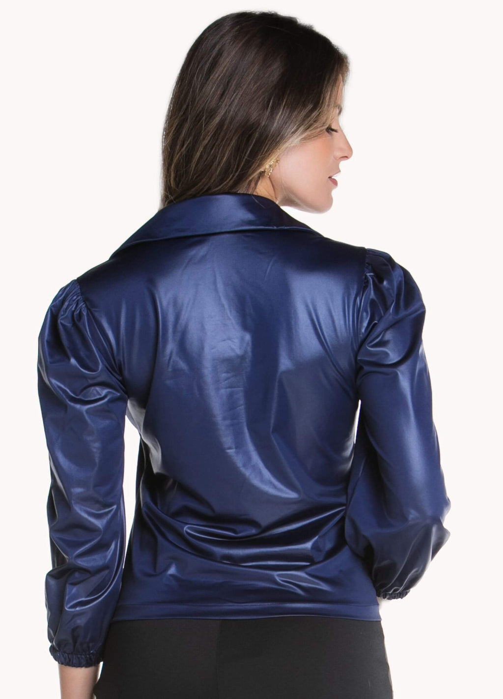 CAMISA FEMININA CIRRÊ COM ELÁSTICO NO PUNHO