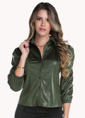 CAMISA FEMININA CIRRÊ COM ELÁSTICO NO PUNHO