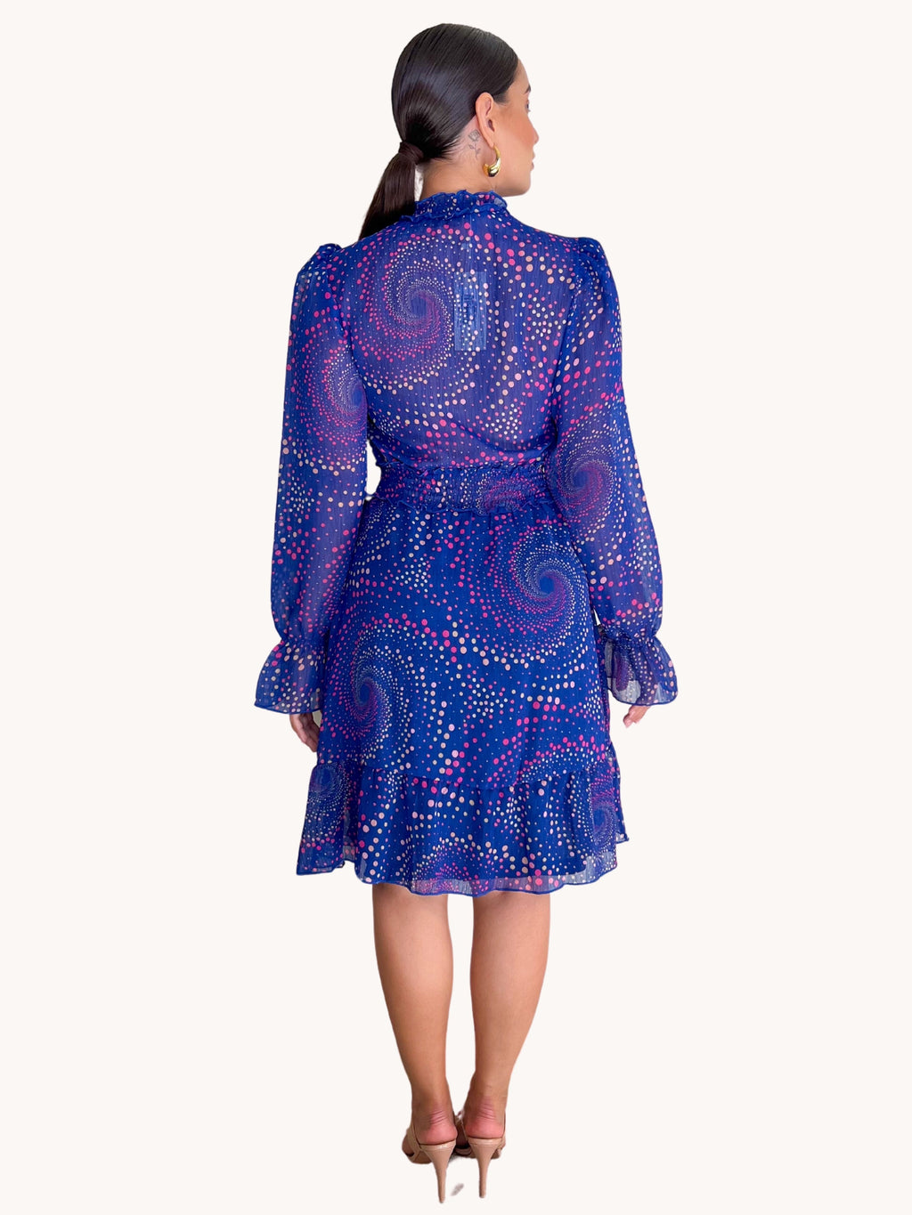 VESTIDO CURTO DE CHIFFON POA