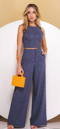 CALÇA PANTALONA DE LINHO
