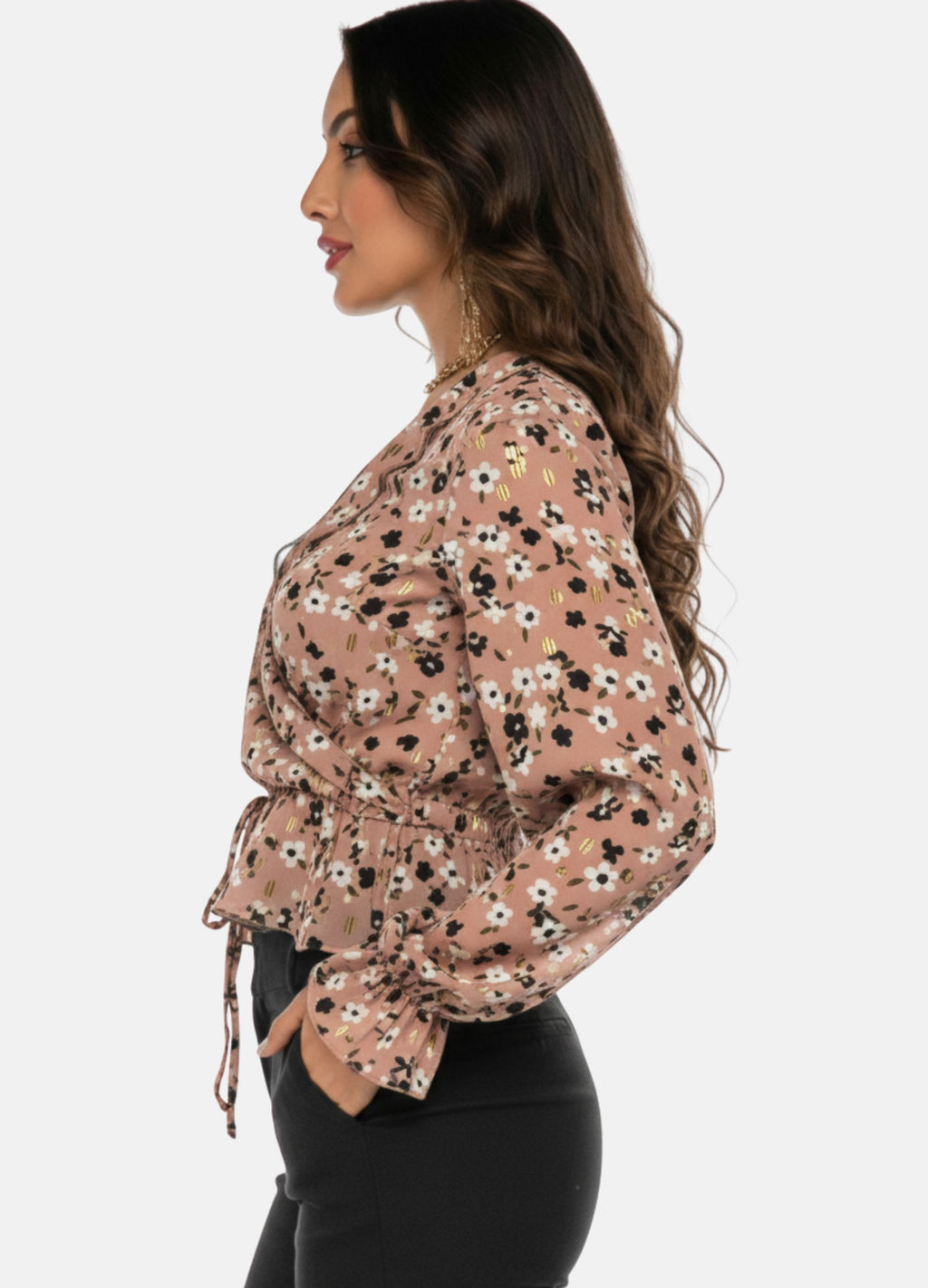 BLUSA C/ BABADO DECOTE