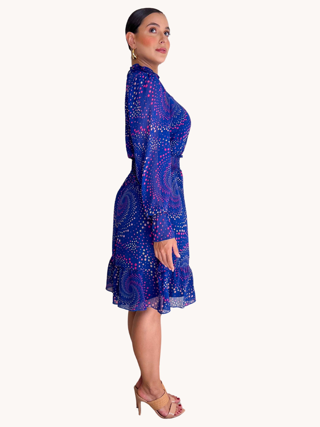 VESTIDO CURTO DE CHIFFON POA
