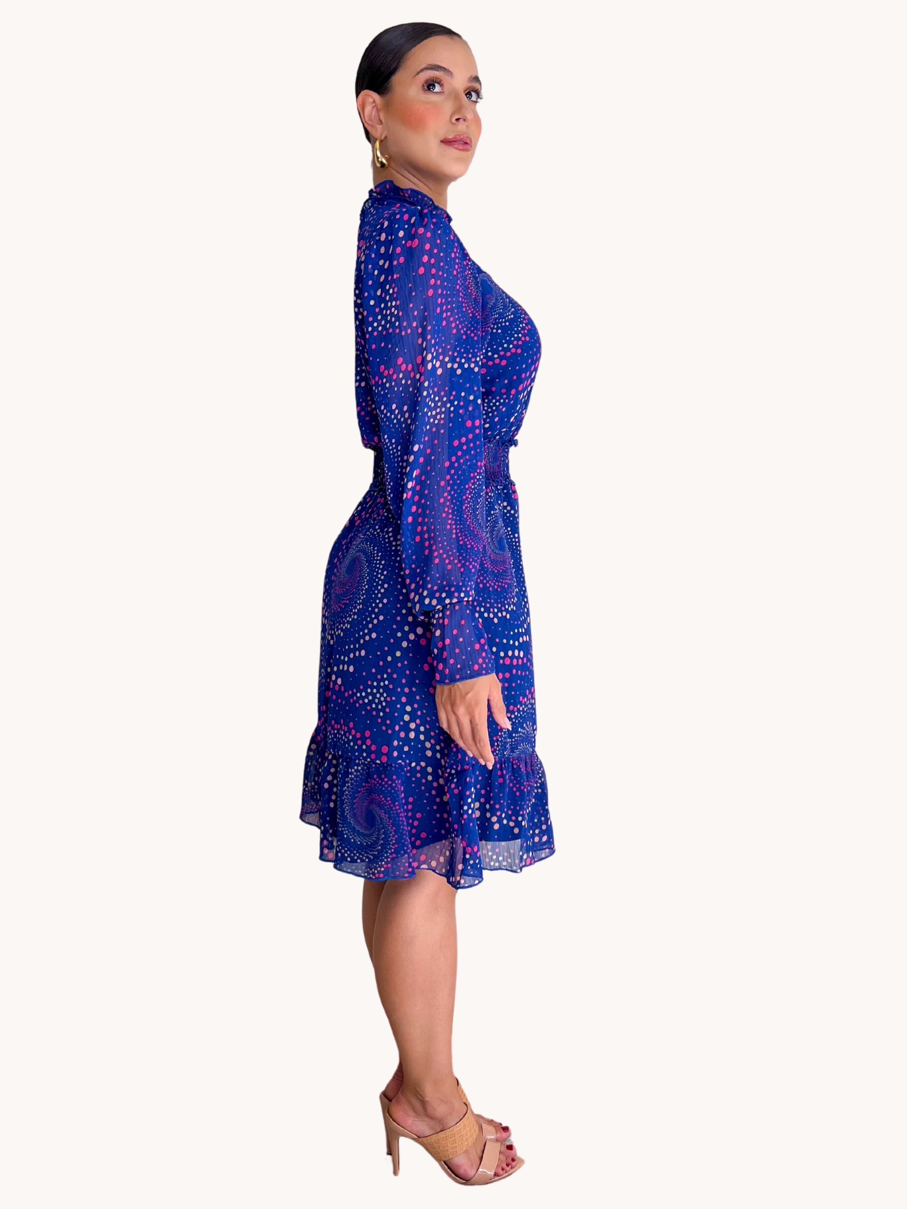 VESTIDO CURTO DE CHIFFON POA
