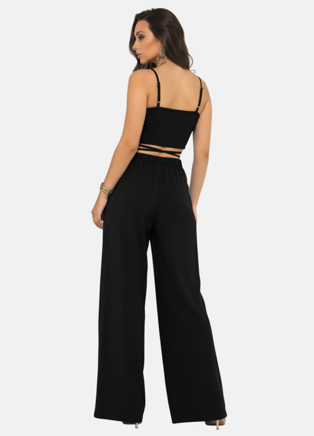 CONJUNTO PANTALONA E CROPPED